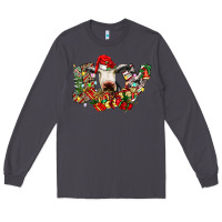 Smoke christmas joy cow Long Sleeve Tee - CowhideDigitalArt