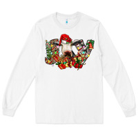 White christmas joy cow Long Sleeve Tee - CowhideDigitalArt