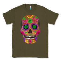 Army Green sugar skull Classic Tee - FaDigitalArtStudio