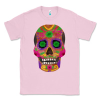 Bubblegum Pink sugar skull Classic Tee - FaDigitalArtStudio