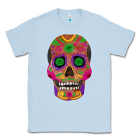 Dusty Blue sugar skull Classic Tee - FaDigitalArtStudio