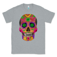 Heather Grey sugar skull Classic Tee - FaDigitalArtStudio