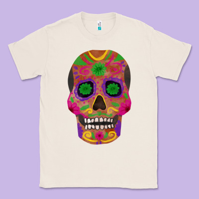 Sugar Skull Classic Tee Designed By Fadigitalartstudio