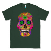 Sports Green sugar skull Classic Tee - FaDigitalArtStudio