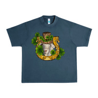 Midnight Navy st patricks day goat horseshoe shamrock Urban Heavy Tee - RanaPortraitStore