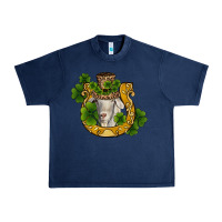 Navy st patricks day goat horseshoe shamrock Urban Heavy Tee - RanaPortraitStore