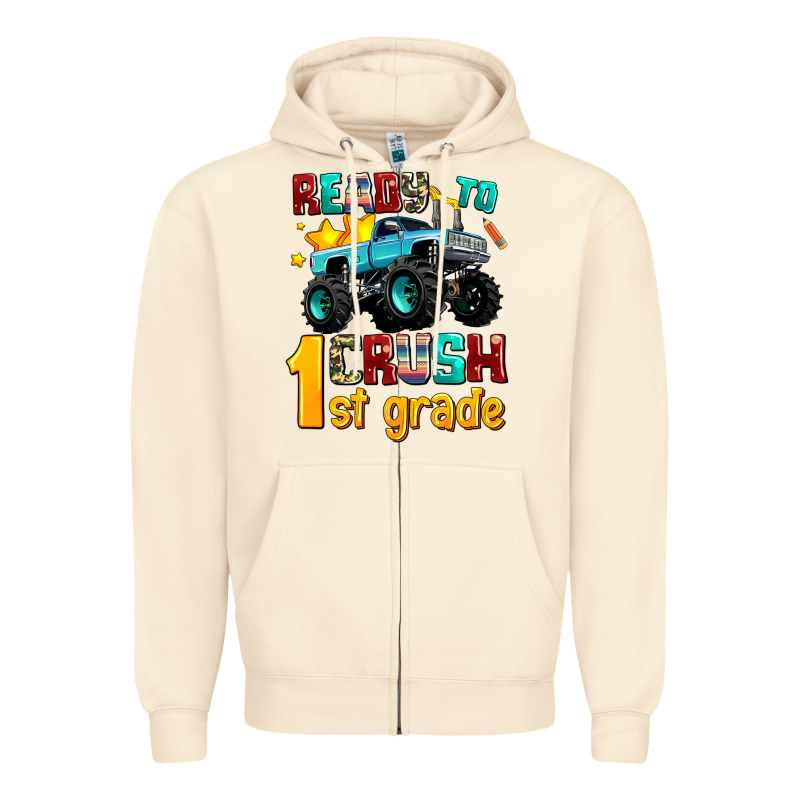 Ready To School Crush 1st Grade Zipper Hoodie by AdoDesignShop | Teevron