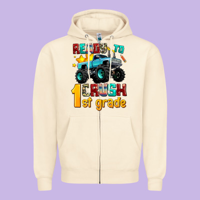 Ready To School Crush 1st Grade Zipper Hoodie Designed By Adodesignshop