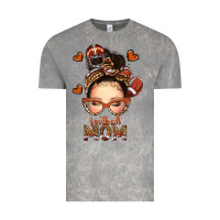 Football Messy Bun Mom Vintage Tee | Teevron