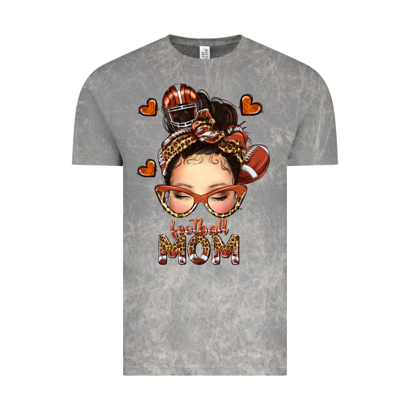 Football Messy Bun Mom Vintage Tee by texasbilliewilder | Teevron