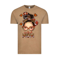 Vintage Coffee football messy bun mom Vintage Tee - texasbilliewilder