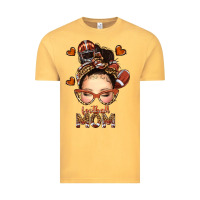 Vintage Mustard football messy bun mom Vintage Tee - texasbilliewilder