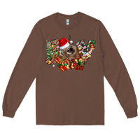 Chestnut christmas joy highland cow Long Sleeve Tee - CowhideDigitalArt