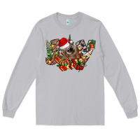 Moon Dust christmas joy highland cow Long Sleeve Tee - CowhideDigitalArt