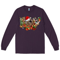 Plum christmas joy highland cow Long Sleeve Tee - CowhideDigitalArt