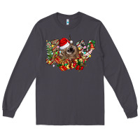 Smoke christmas joy highland cow Long Sleeve Tee - CowhideDigitalArt