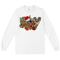 White christmas joy highland cow Long Sleeve Tee - CowhideDigitalArt