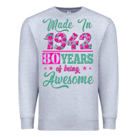 Heather Grey made in 1942, 80 years of being awesome kopya Premium Sweatshirt - Jasminsmagicworld