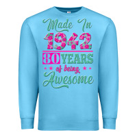 Ocean Blue made in 1942, 80 years of being awesome kopya Premium Sweatshirt - Jasminsmagicworld