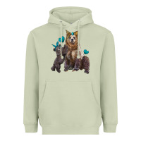 Matcha mama bear and baby bear Heavyweight Hoodie - Artiststas