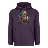 Plum mama bear and baby bear Heavyweight Hoodie - Artiststas