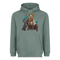 Sage mama bear and baby bear Heavyweight Hoodie - Artiststas