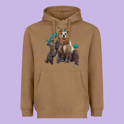 Mama Bear And Baby Bear Heavyweight Hoodie Designed By Artiststas