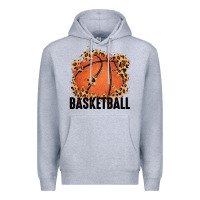 Heather Grey custom name basketball Premium Hoodie - MaliasSmallBusiness