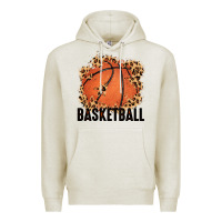 Oatmeal Heather custom name basketball Premium Hoodie - MaliasSmallBusiness