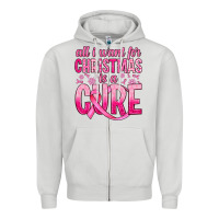 Dove Grey all i want for christmas is a cure Zipper Hoodie - JahusDesignShop