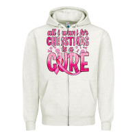 Oatmeal Heather all i want for christmas is a cure Zipper Hoodie - JahusDesignShop