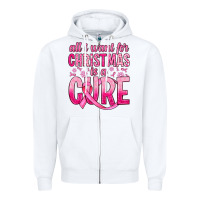 White all i want for christmas is a cure Zipper Hoodie - JahusDesignShop