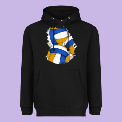 Volleyball Patch Heavyweight Hoodie Designed By Adodesignshop