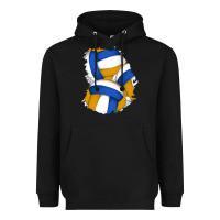 Black volleyball patch Heavyweight Hoodie - AdoDesignShop