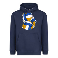 Navy volleyball patch Heavyweight Hoodie - AdoDesignShop