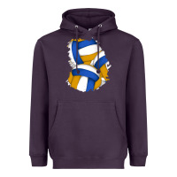 Plum volleyball patch Heavyweight Hoodie - AdoDesignShop