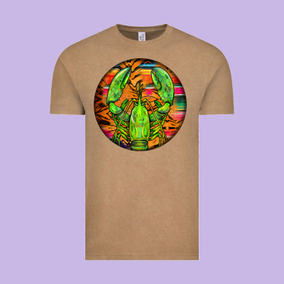 Lobster Round Vintage Tee Designed By Barkaloodesign