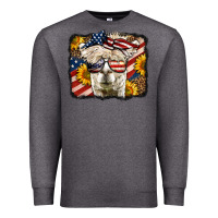 Charcoal Heather 4th of july llama Premium Sweatshirt - LillyAllenDesigns