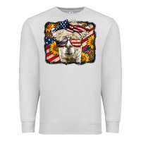 Dove Grey 4th of july llama Premium Sweatshirt - LillyAllenDesigns