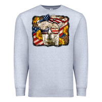 Heather Grey 4th of july llama Premium Sweatshirt - LillyAllenDesigns