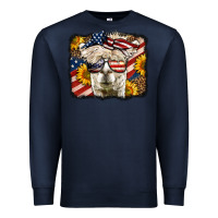 Navy 4th of july llama Premium Sweatshirt - LillyAllenDesigns