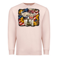 Pale Pink 4th of july llama Premium Sweatshirt - LillyAllenDesigns