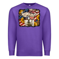 Purple 4th of july llama Premium Sweatshirt - LillyAllenDesigns