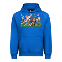 Cobalt easter cow Urban Hoodie - LillyAllenDesigns