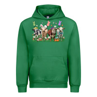 Emerald easter cow Urban Hoodie - LillyAllenDesigns