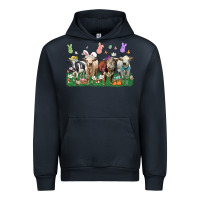 Navy easter cow Urban Hoodie - LillyAllenDesigns