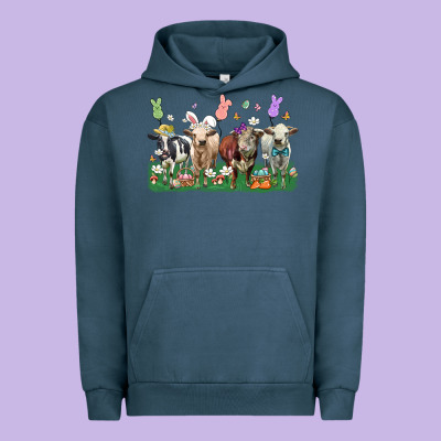 Easter Cow Urban Hoodie Designed By Lillyallendesigns