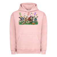 Pigment Salmon easter cow Urban Hoodie - LillyAllenDesigns