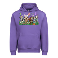 Tulip easter cow Urban Hoodie - LillyAllenDesigns