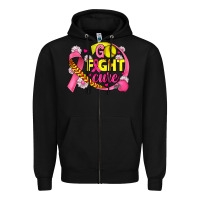 Black breast cancer go fight cure softball Zipper Hoodie - JahusDesignShop